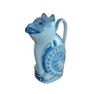 Vintage Ceramic Cat Creamer Pitcher / Tea Pot. Marked MMA. PEM. Philippines